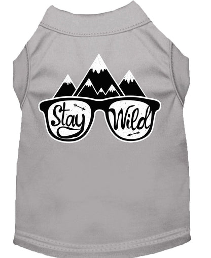 Camiseta para perros y gatos con serigrafía "Stay Wild"