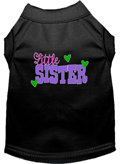 Camiseta para perros y gatos con serigrafía "Little Sister"