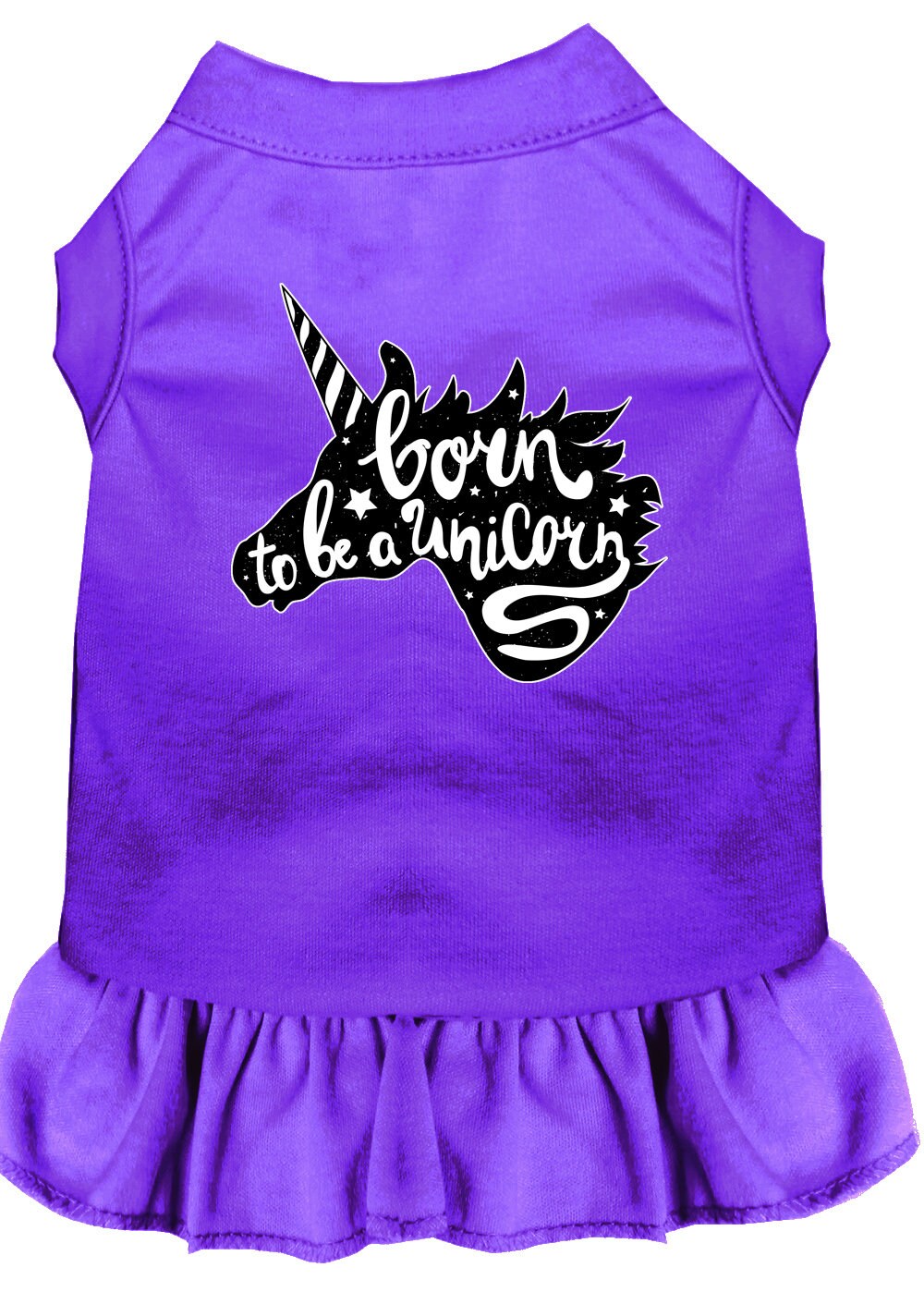 Vestido para perros y gatos con estampado serigrafiado "Born To Be A Unicorn"