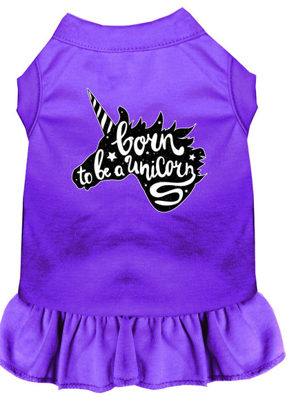 Vestido para perros y gatos con estampado serigrafiado "Born To Be A Unicorn"