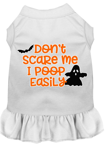 Halloween Pet Dog & Cat Dress Screen Printed, "Don't Scare Me, I Poop Easily"