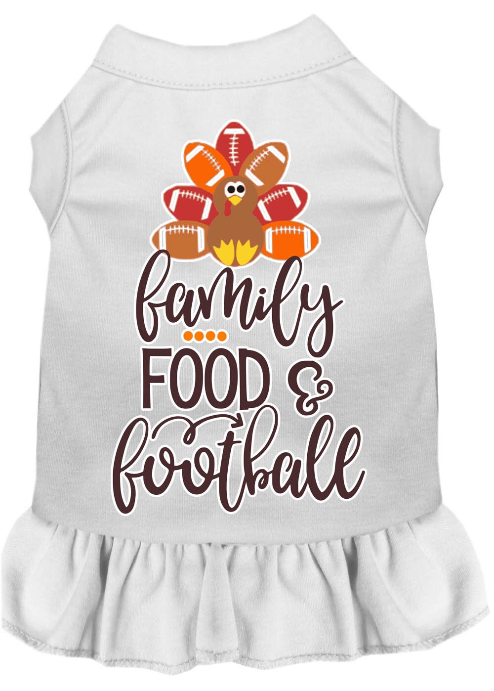 Vestido para perros y gatos con serigrafía "Familia, comida y fútbol"