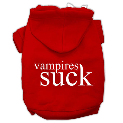 Halloween Pet, Dog & Cat Hoodie Screen Printed, "Vampires Suck"