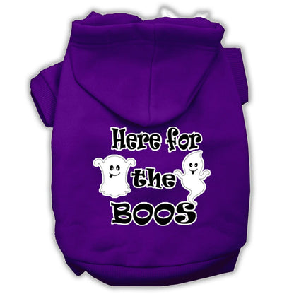 Halloween Pet, Dog & Cat Hoodie Screen Printed, "Here For The Boos"