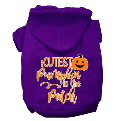 Sudadera con capucha para Halloween para mascotas, perros y gatos con serigrafía "La calabaza más linda del huerto"