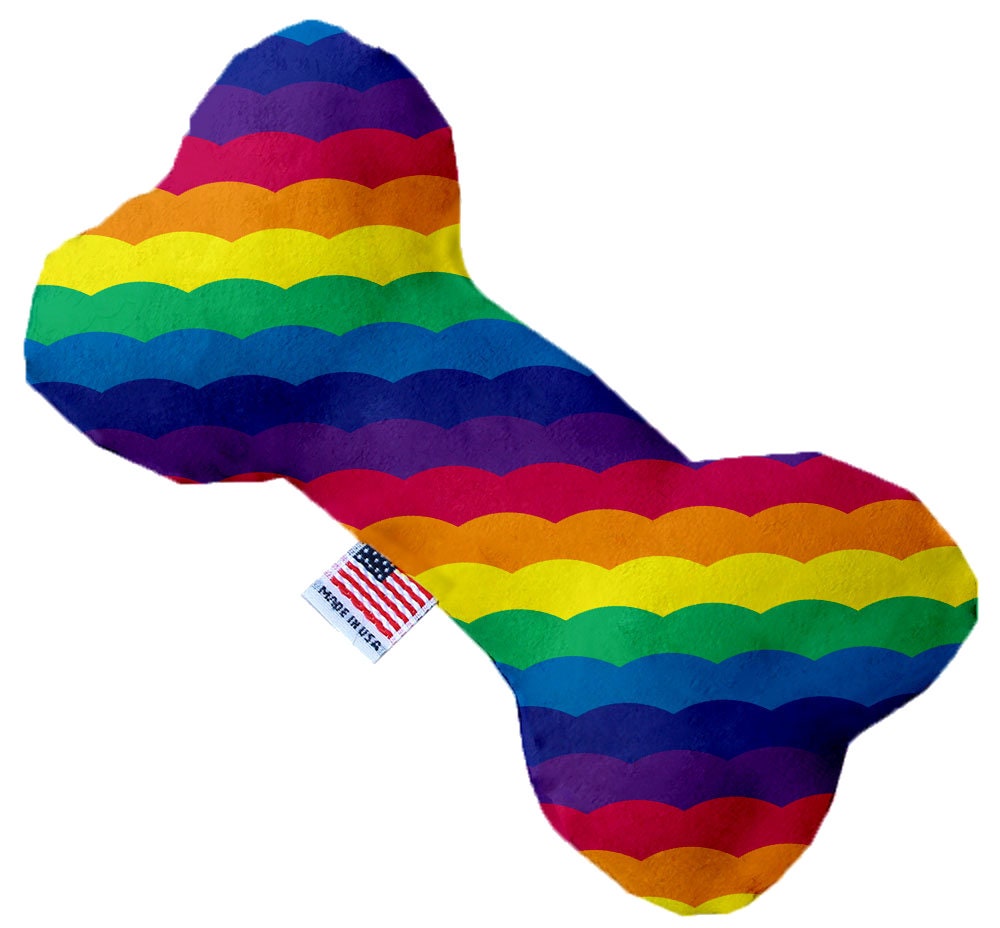 Juguete de peluche en forma de corazón o hueso para mascotas y perros, "Rainbow Pride Group" (¡Disponible en diferentes tamaños y 7 opciones de patrones diferentes!)