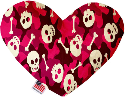 Juguete de peluche en forma de corazón o hueso para mascotas y perros, "Grupo Calaveras" (¡Disponible en diferentes tamaños y 12 opciones de patrones diferentes!)