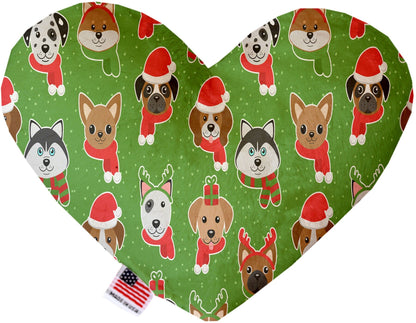 Christmas Pet and Dog Plush Heart or Bone Toy,  "Holiday Friends Group" (Available in different sizes, and 7 different patterns!)