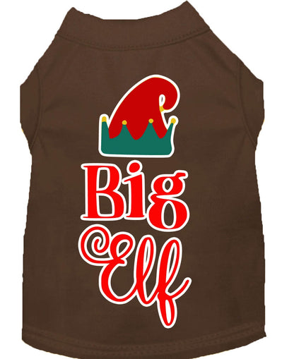 Christmas Pet Shirt Screen Printed, "Big Elf"