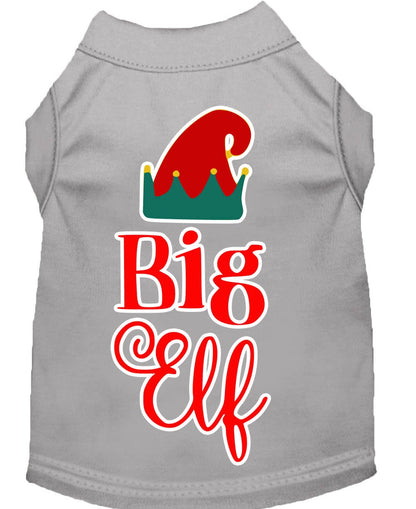 Christmas Pet Dog & Cat Shirt Screen Printed, "Big Elf"