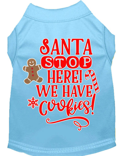 Christmas Pet Dog & Cat Shirt Screen Printed, "Santa, We Have Cookies"