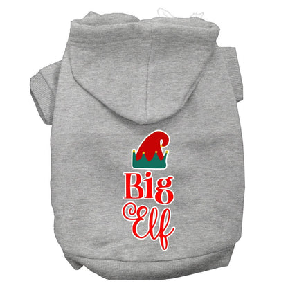 Christmas Pet Dog & Cat Hoodie Screen Printed, "Big Elf"