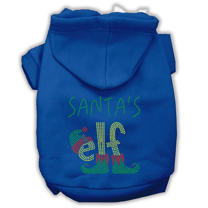 Christmas Pet, Dog & Cat Hoodie Rhinestone, "Santa's Elf"