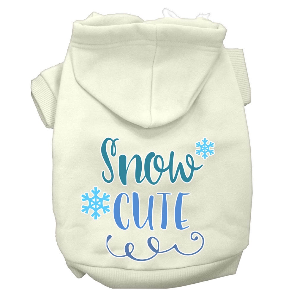 Christmas Pet Dog & Cat Hoodie Screen Printed, "Snow Cute"