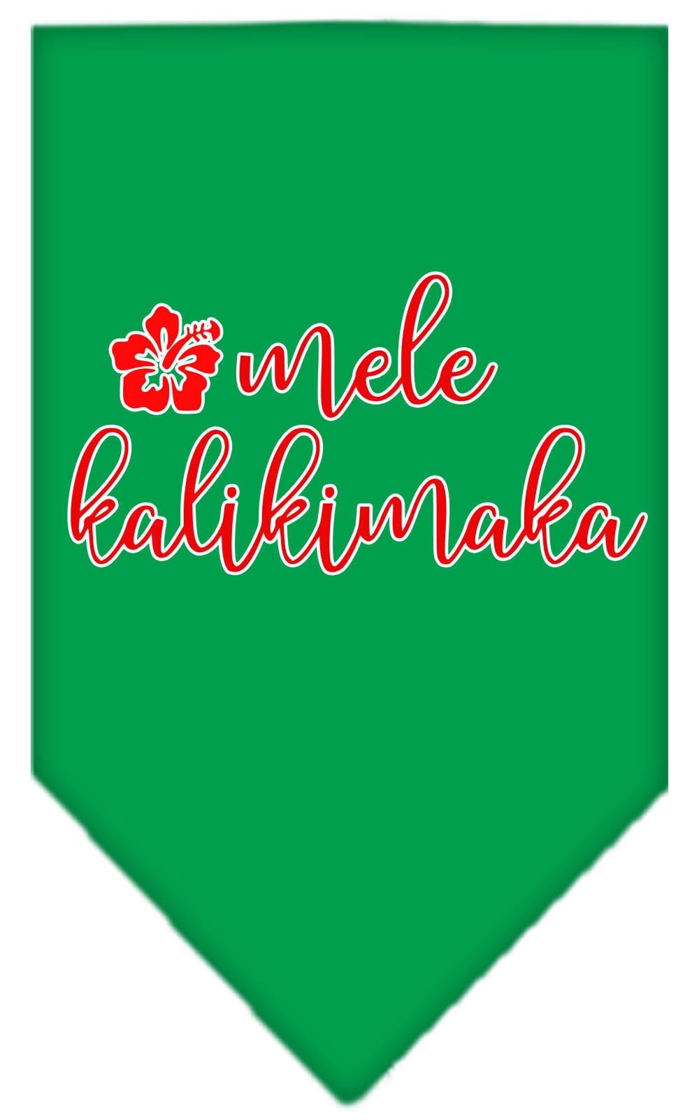 Christmas Pet and Dog Bandana Screen Printed, "Mele Kalikimaka"