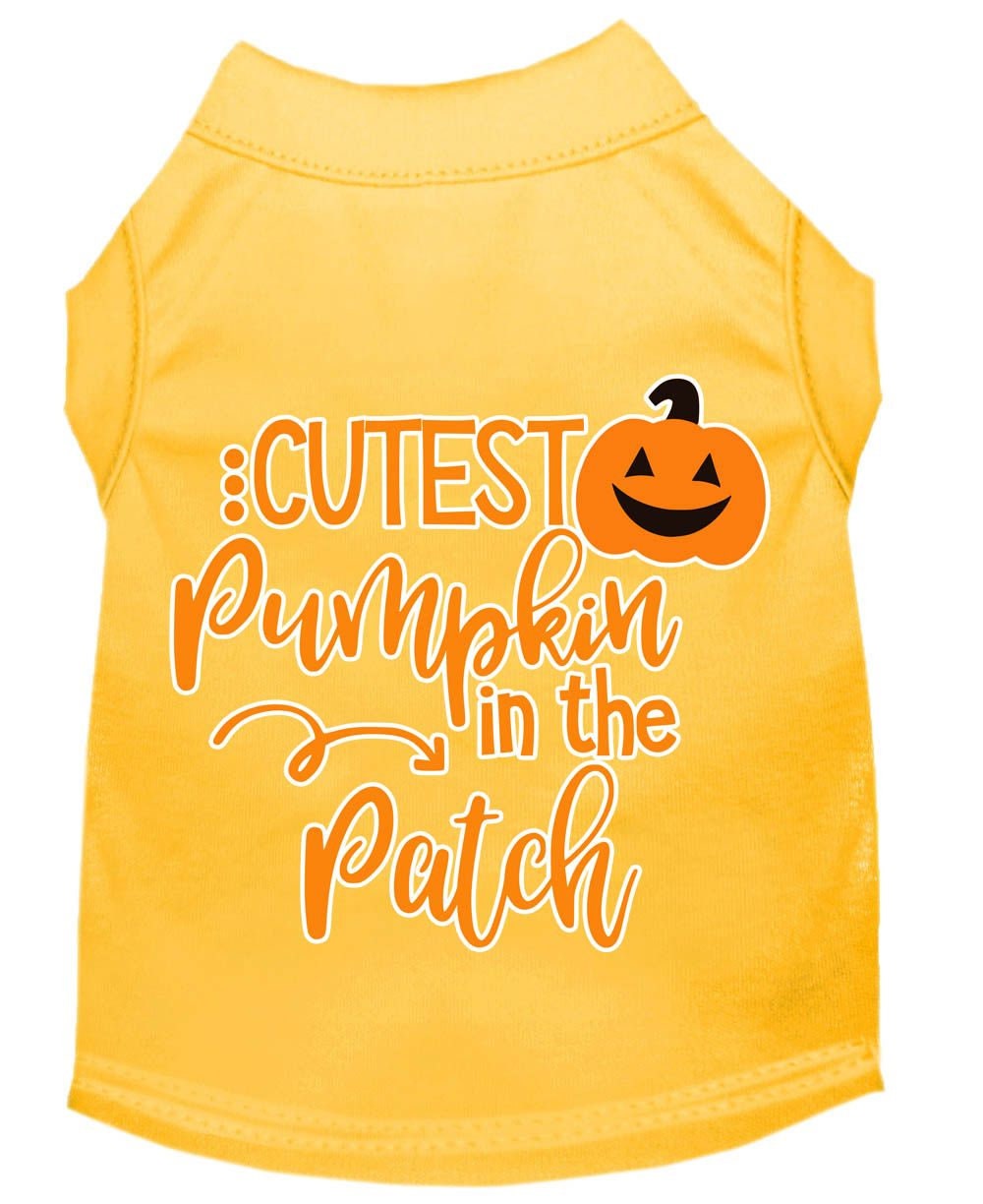 Halloween Pet Dog & Cat Shirt Screen Printed, "Cutest Pumpkin In The Patch"