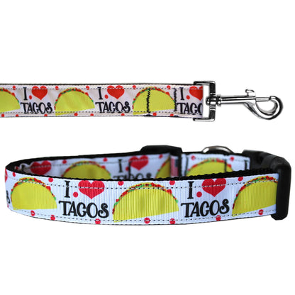 Collar o correa de nailon para perros y gatos, "Taco Tuesday"