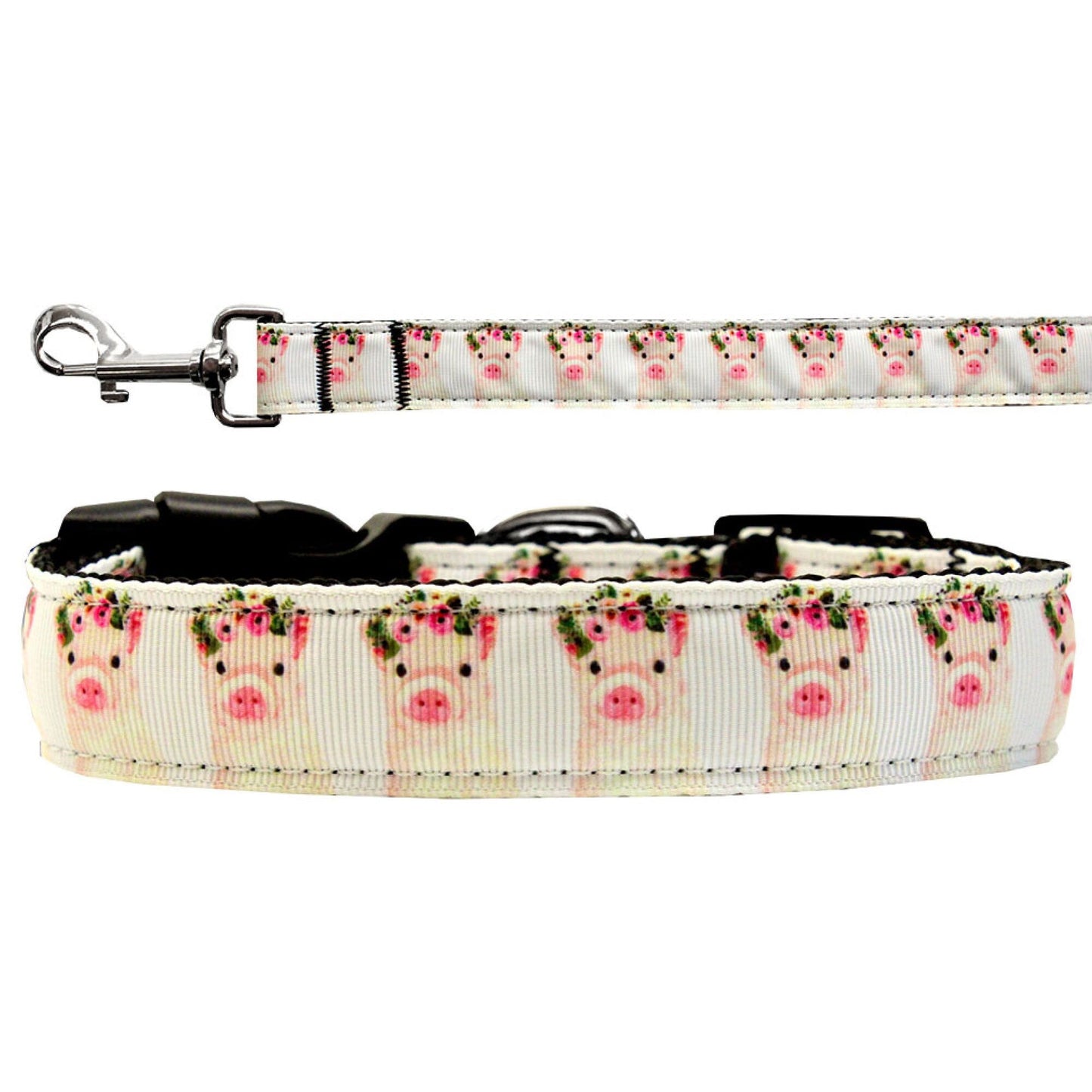 Collar o correa de nailon para perros y gatos, "Pretty Baby Pigs"