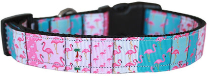 Collar o correa de nailon para perros y gatos, "Flamingo Fun"