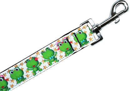 Pet Dog & Cat Nylon Collar or Leash, "Happy Frogs"