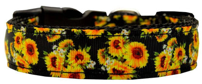 Collar o correa de nailon para perros y gatos, "Girasoles"