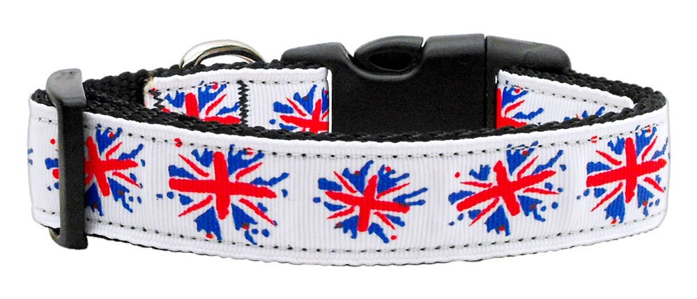 Collar o correa de nailon para perros y gatos, "Graffiti Union Jack"