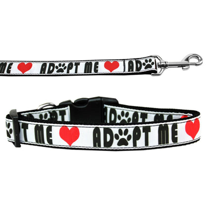 Collar o correa de nailon para perros y gatos, "Adopt Me"