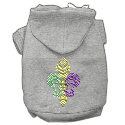 Pet, Dog & Cat Hoodie Rhinestone, "Mardi Gras Fleur De Lis"