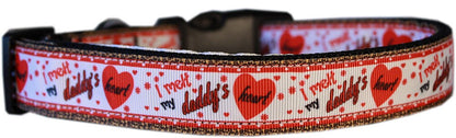 Collar o correa de nailon para perros y gatos, "Melt Daddy's Heart"