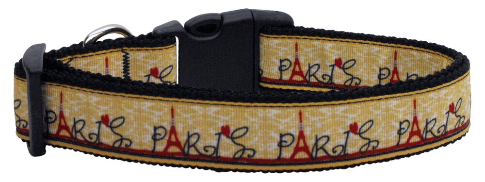 Collar o correa de nailon para perros y gatos, "From Paris With Love"