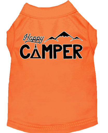 Pet Dog & Cat Shirt Screen Printed, "Happy Camper"