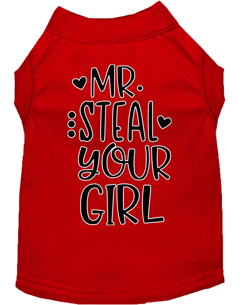 Pet Dog & Cat Shirt Screen Printed, "Mr. Steal Your Girl"