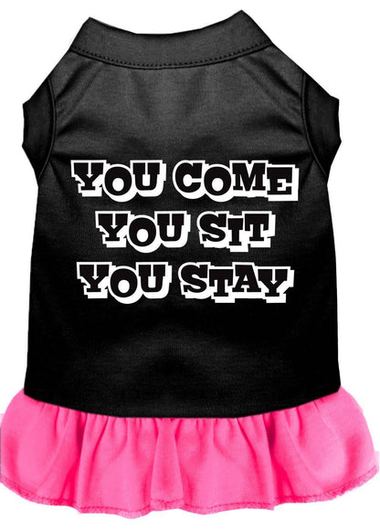 Pet Dress "You Come, You Sit, You Stay"