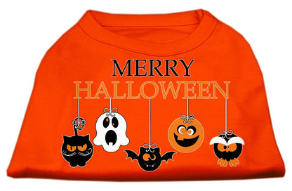 Camiseta para perros y gatos con serigrafía "Feliz Halloween"