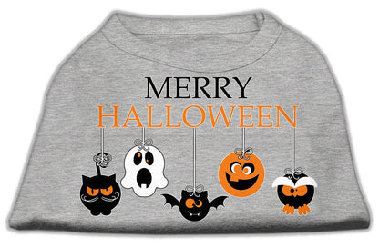 Camiseta para perros y gatos con serigrafía "Feliz Halloween"