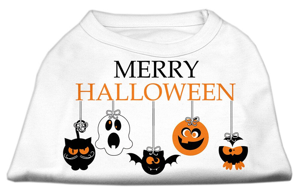 Camiseta para perros y gatos con serigrafía "Feliz Halloween"