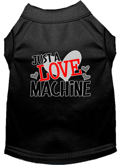 Pet Dog & Cat Shirt Screen Printed, "Just A Love Machine"