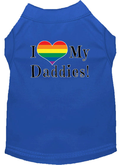 Camiseta para perros y gatos con serigrafía "I Heart My Daddies"