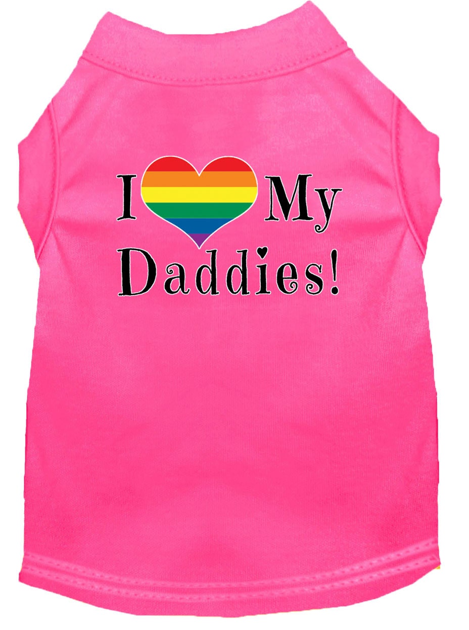 Camiseta para perros y gatos con serigrafía "I Heart My Daddies"