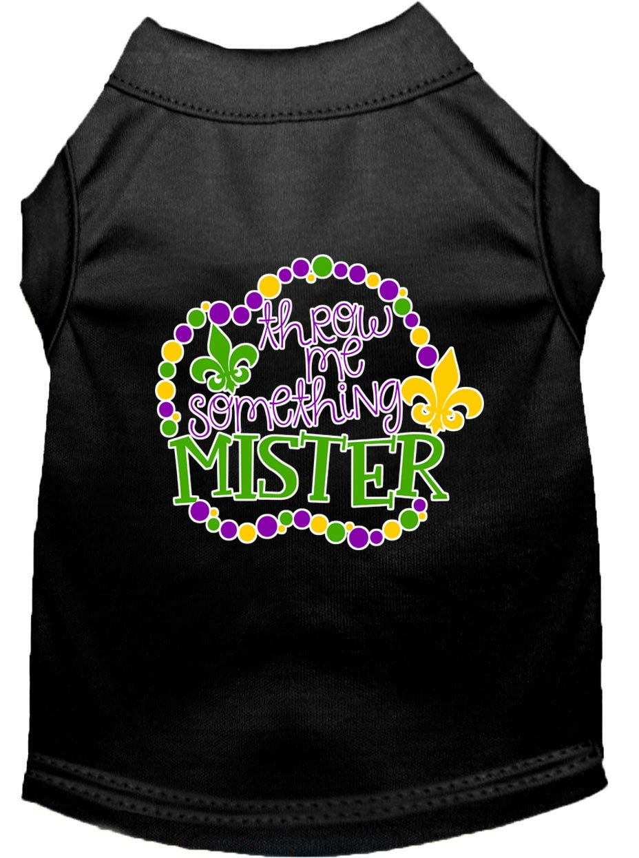 Camiseta para perros y gatos con serigrafía "Throw Me Something Mister"