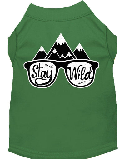 Camiseta para perros y gatos con serigrafía "Stay Wild"