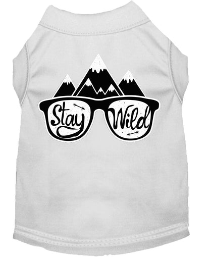 Camiseta para perros y gatos con serigrafía "Stay Wild"