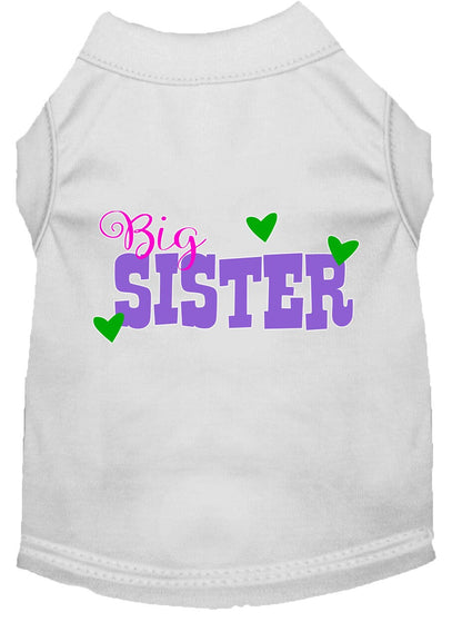 Camiseta para perros y gatos con serigrafía "Big Sister"