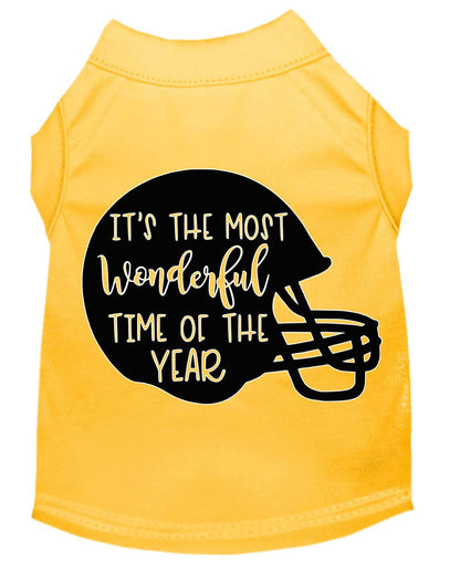 Pet Dog & Cat Shirt Screen Printed, "It's The Most Wonderful Time Of The Year (Football)"