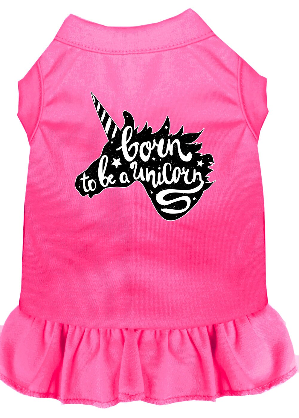 Vestido para perros y gatos con estampado serigrafiado "Born To Be A Unicorn"