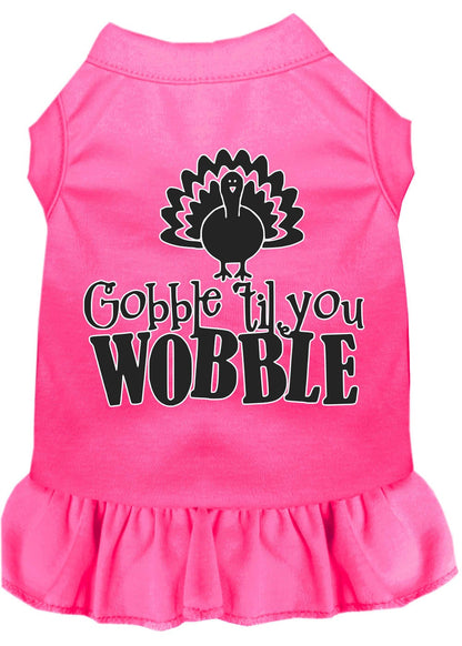 Thanksgiving Pet Dog & Cat Dress Screen Printed, "Gobble Til You Wobble"