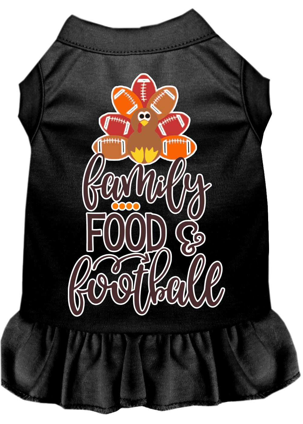 Vestido para perros y gatos con serigrafía "Familia, comida y fútbol"