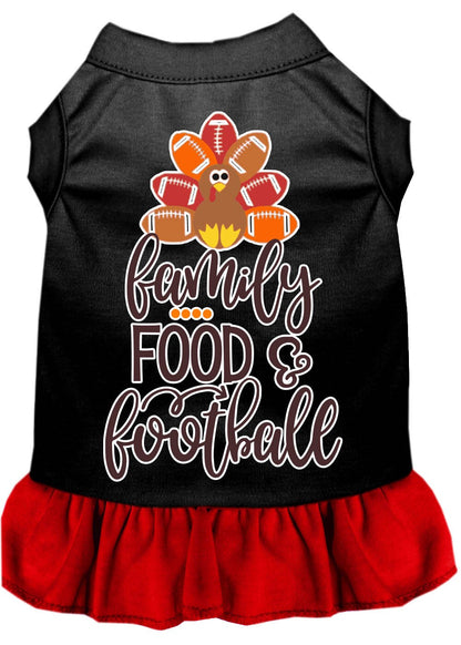 Vestido para perros y gatos con serigrafía "Familia, comida y fútbol"