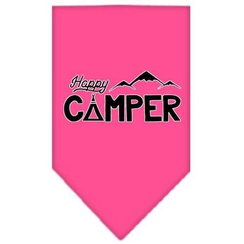 Bandana para mascotas y perros serigrafiada con la frase "Happy Camper"