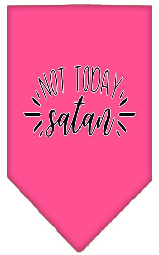 Bandana para mascotas y perros serigrafiada con la frase "Not Today Satan"